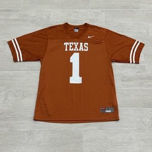 Vintage Nike Team Texas Longhorns Orange #1 Stearns Football Jersey Size L